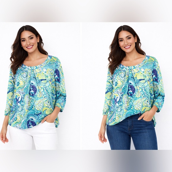 Talbots Tops - Talbots Paisley Print Top Lightweight & Flowy Chic Comfortable Casual  Size 18W